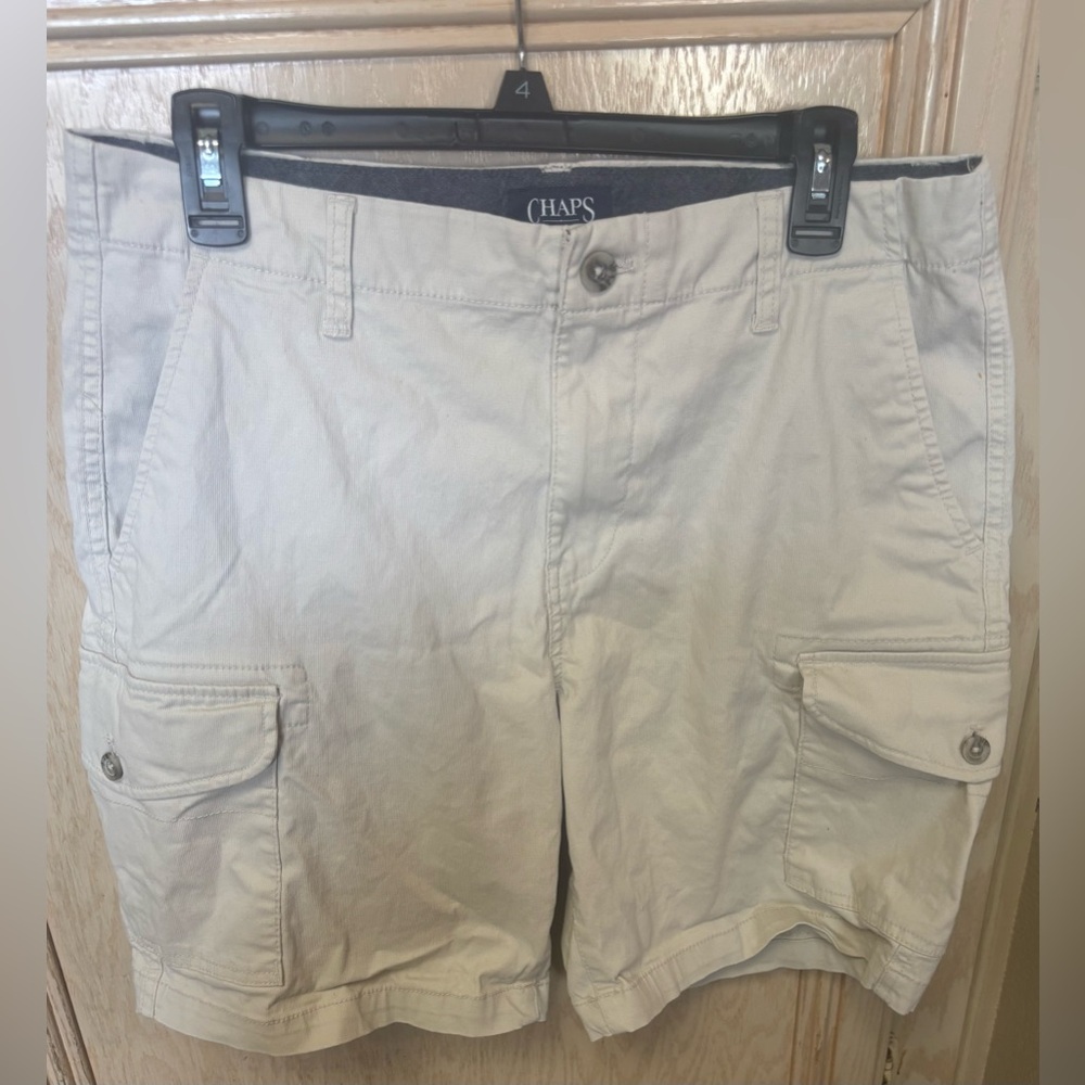 Chaps Ralph Lauren Men’s Cargo Shorts 32 Khaki Corduroy Baggy Utility Gorpcore - Picture 1 of 16